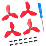 Maxbell 4x Propellers Portable with Screws RC Drone Accessories for Drone Quadcopter red