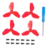 Maxbell 4x Propellers Portable with Screws RC Drone Accessories for Drone Quadcopter red