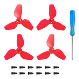 Maxbell 4x Propellers Portable with Screws RC Drone Accessories for Drone Quadcopter red