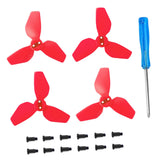 Maxbell 4x Propellers Portable with Screws RC Drone Accessories for Drone Quadcopter red