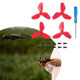 Maxbell 4x Propellers Portable with Screws RC Drone Accessories for Drone Quadcopter red