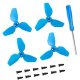 Maxbell 4x Propellers Portable with Screws RC Drone Accessories for Drone Quadcopter blue