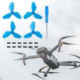 Maxbell 4x Propellers Portable with Screws RC Drone Accessories for Drone Quadcopter blue
