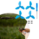 Maxbell 4x Propellers Portable with Screws RC Drone Accessories for Drone Quadcopter blue