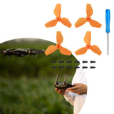 Maxbell 4x Propellers Portable with Screws RC Drone Accessories for Drone Quadcopter orange