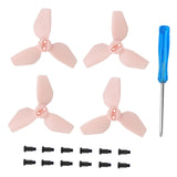 Maxbell 4x Propellers Portable with Screws RC Drone Accessories for Drone Quadcopter pink