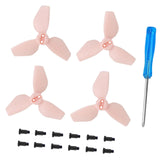 Maxbell 4x Propellers Portable with Screws RC Drone Accessories for Drone Quadcopter pink