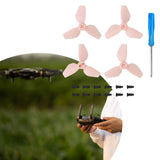 Maxbell 4x Propellers Portable with Screws RC Drone Accessories for Drone Quadcopter pink