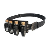 Maxbell Medieval Vintage Belt Gothic Four Bottles Belt for Blouse Dress Anniversaries black