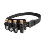 Maxbell Medieval Vintage Belt Gothic Four Bottles Belt for Blouse Dress Anniversaries black
