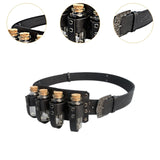 Maxbell Medieval Vintage Belt Gothic Four Bottles Belt for Blouse Dress Anniversaries black