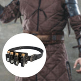 Maxbell Medieval Vintage Belt Gothic Four Bottles Belt for Blouse Dress Anniversaries black