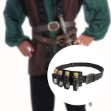 Maxbell Medieval Vintage Belt Gothic Four Bottles Belt for Blouse Dress Anniversaries black