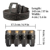 Maxbell Medieval Vintage Belt Gothic Four Bottles Belt for Blouse Dress Anniversaries black