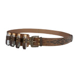 Maxbell Medieval Vintage Belt Gothic Four Bottles Belt for Blouse Dress Anniversaries brown