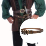 Maxbell Medieval Vintage Belt Gothic Four Bottles Belt for Blouse Dress Anniversaries brown