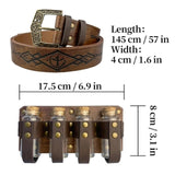 Maxbell Medieval Vintage Belt Gothic Four Bottles Belt for Blouse Dress Anniversaries brown
