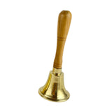 Maxbell Copper Hand Bell Wood Handle Handheld Bell for Wedding Kindergarten Meetings 7.7cmx20.4cm