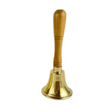 Maxbell Copper Hand Bell Wood Handle Handheld Bell for Wedding Kindergarten Meetings 7.7cmx20.4cm