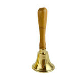 Maxbell Copper Hand Bell Wood Handle Handheld Bell for Wedding Kindergarten Meetings 7.7cmx20.4cm