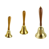 Maxbell Copper Hand Bell Wood Handle Handheld Bell for Wedding Kindergarten Meetings 7.7cmx20.4cm
