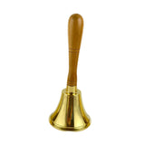 Maxbell Copper Hand Bell Wood Handle Handheld Bell for Wedding Kindergarten Meetings 9cmx21.1cm