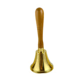 Maxbell Copper Hand Bell Wood Handle Handheld Bell for Wedding Kindergarten Meetings 9cmx21.1cm