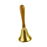 Maxbell Copper Hand Bell Wood Handle Handheld Bell for Wedding Kindergarten Meetings 9cmx21.1cm