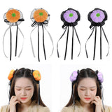 Maxbell 2x Mini Halloween Hair Clips Pair Headdress for Party Halloween Role Playing orange