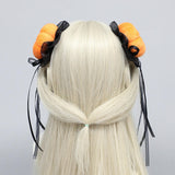 Maxbell 2x Mini Halloween Hair Clips Pair Headdress for Party Halloween Role Playing orange