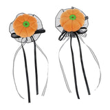 Maxbell 2x Mini Halloween Hair Clips Pair Headdress for Party Halloween Role Playing orange