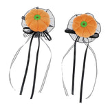 Maxbell 2x Mini Halloween Hair Clips Pair Headdress for Party Halloween Role Playing orange