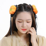 Maxbell 2x Mini Halloween Hair Clips Pair Headdress for Party Halloween Role Playing orange