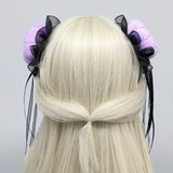 Maxbell 2x Mini Halloween Hair Clips Pair Headdress for Party Halloween Role Playing violet