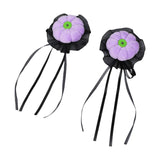 Maxbell 2x Mini Halloween Hair Clips Pair Headdress for Party Halloween Role Playing violet
