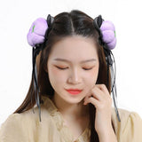 Maxbell 2x Mini Halloween Hair Clips Pair Headdress for Party Halloween Role Playing violet