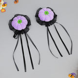 Maxbell 2x Mini Halloween Hair Clips Pair Headdress for Party Halloween Role Playing violet