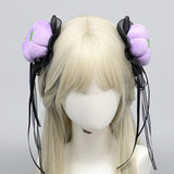 Maxbell 2x Mini Halloween Hair Clips Pair Headdress for Party Halloween Role Playing violet