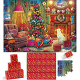 Maxbell Christmas Puzzle Advent Calendar 1008 Pieces Puzzles for Valentine for Adults Style C