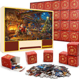 Maxbell Christmas Puzzle Advent Calendar 1008 Pieces Puzzles for Valentine for Adults Style C