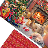 Maxbell Christmas Puzzle Advent Calendar 1008 Pieces Puzzles for Valentine for Adults Style C
