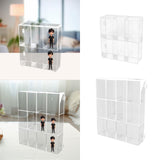 Maxbell Action Figure Display Shelf Model Clear Figurine Display Box for Living Room 6 grids