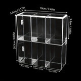 Maxbell Action Figure Display Shelf Model Clear Figurine Display Box for Living Room 6 grids