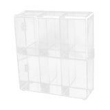 Maxbell Action Figure Display Shelf Model Clear Figurine Display Box for Living Room 6 grids