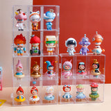 Maxbell Action Figure Display Shelf Model Clear Figurine Display Box for Living Room 6 grids
