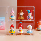 Maxbell Action Figure Display Shelf Model Clear Figurine Display Box for Living Room 6 grids