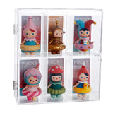 Maxbell Action Figure Display Shelf Model Clear Figurine Display Box for Living Room 6 grids