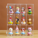 Maxbell Action Figure Display Shelf Model Clear Figurine Display Box for Living Room 6 grids