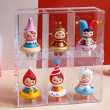 Maxbell Action Figure Display Shelf Model Clear Figurine Display Box for Living Room 6 grids