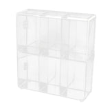 Maxbell Action Figure Display Shelf Model Clear Figurine Display Box for Living Room 6 grids